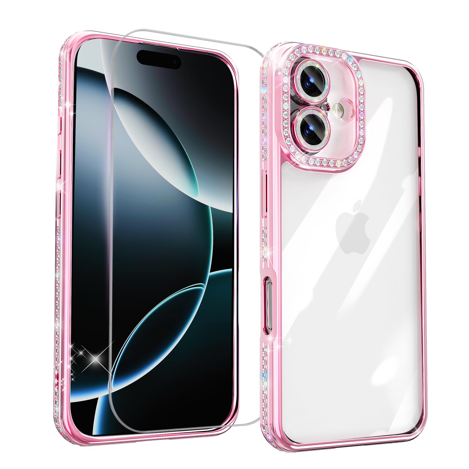 た*る様 美品⭐️Apple iPhone16 Plus ブラック 本体 カバー Amazon.com: for iPhone 16 Plus Case Clear with Tempered Glass